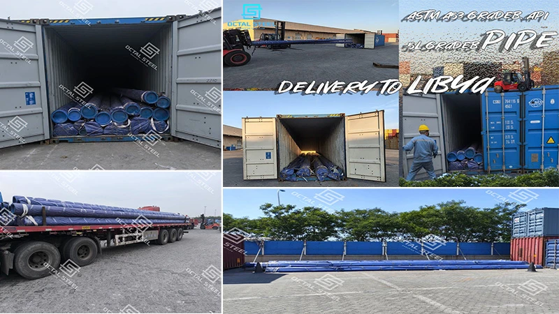 ASTM A53 GradeB API 5L GradeB Pipe Delivery to Libya ASTM A53 GradeB API 5L GradeB Pipe Delivery to Libya